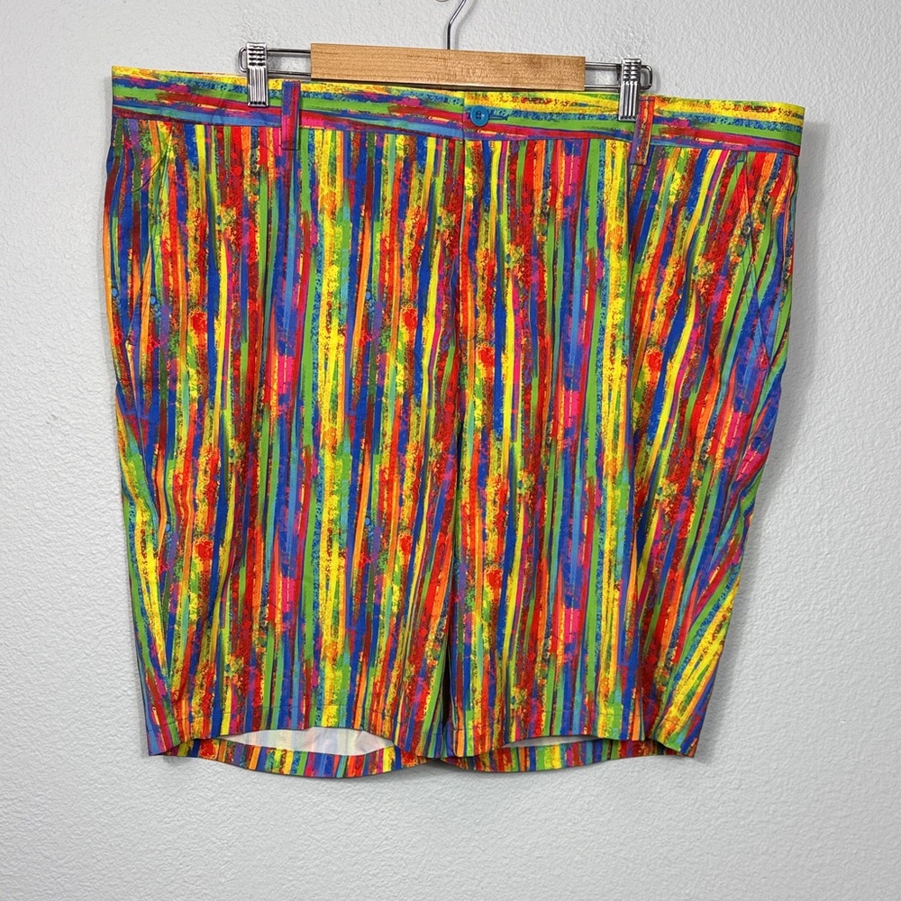Hreski Men's Multicolor Stripe Colorful Chino Shorts